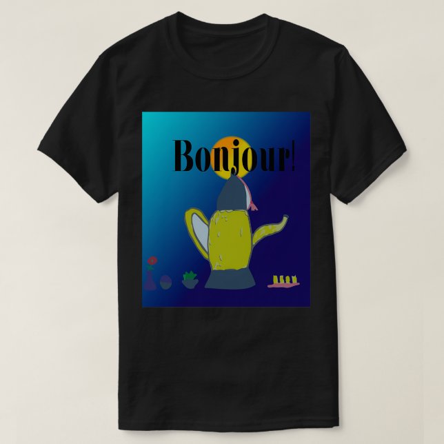Camiseta Hola café (Diseño del anverso)