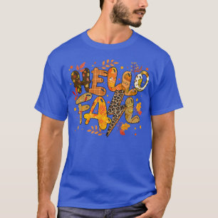 Camiseta Hola Caída Leopard Buffalo Plaid otoño Gracias