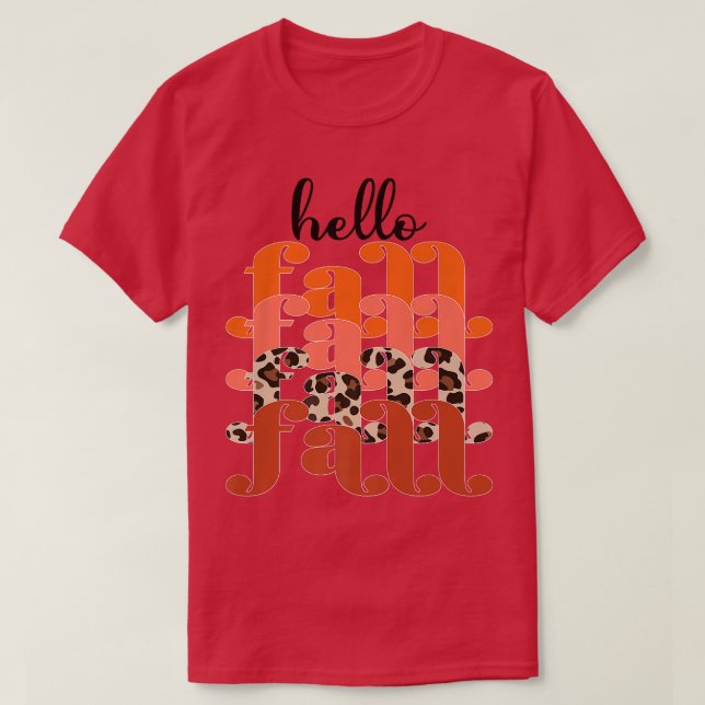 Camiseta Hola Caída Leopardo Caído Mujeres de Calabaza de O (Diseño del anverso)