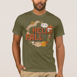 Camiseta Hola Caída Naturaleza Cute Saltos del otoño Pavill