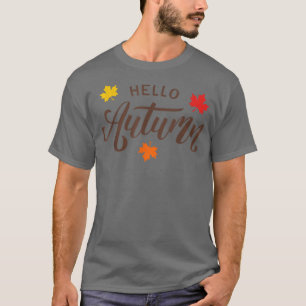 Camiseta Hola Caída Otoño Caída De La Calabaza Del Otoño Pa
