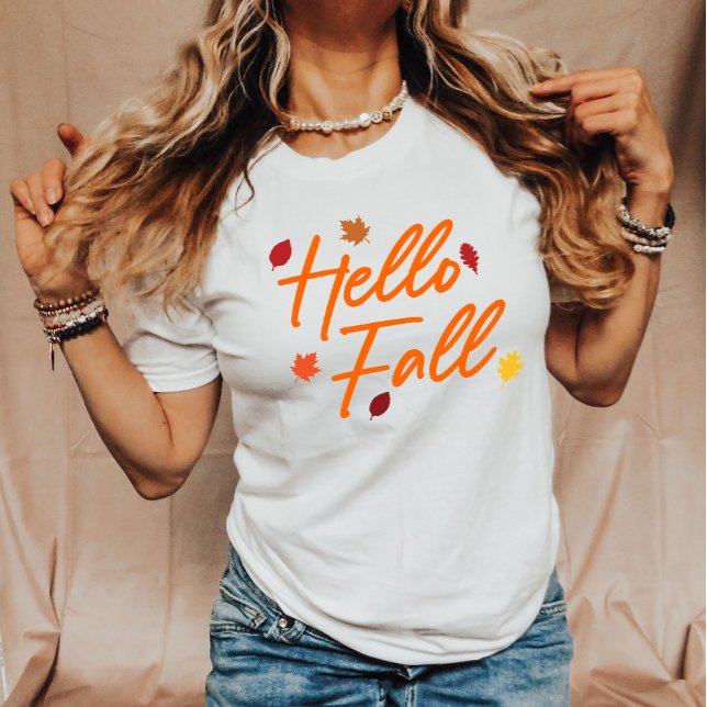 Camiseta Hola Caída Otoño Foliage de hojas de arce (Subido por el creador)