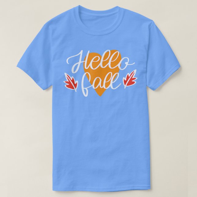 Camiseta Hola Caída Otoño Saltos del Otoño Foli Botánico Cu (Diseño del anverso)