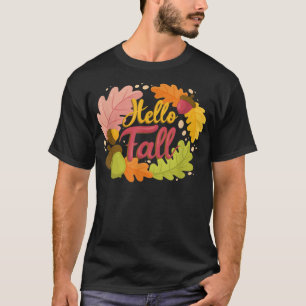 Camiseta Hola Caída Otoño Saltos del Otoño Foli Botánico Cu