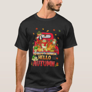 Camiseta Hola Caída Otoño Tortuga de Acción de Gracias C