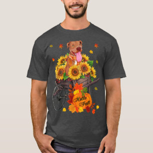 Camiseta Hola Caída Perro Pitbull En Sunflowers Sale De Oto