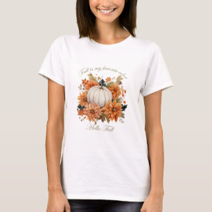 Camiseta Hola Caídas acuarelas flores silvestres hojas de o