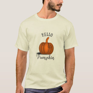 Camiseta Hola calabaza acuarela divertida otoño otoño