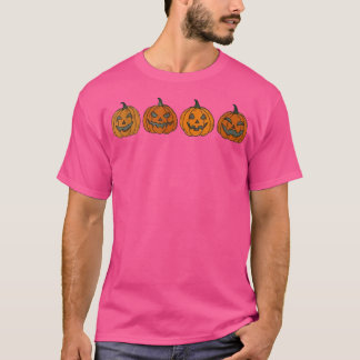 Camiseta Hola Calabaza Cute Calabaza Spin Cae Aleta de cala