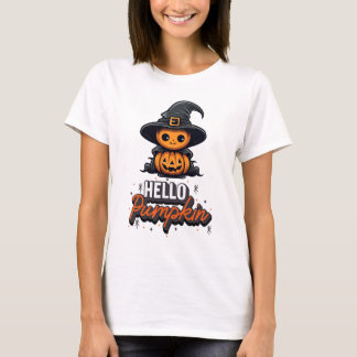 Camiseta Hola Calabaza Cute Halloween