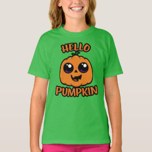 Camiseta Hola Calabaza Cute Halloween Jack-O-Lantern