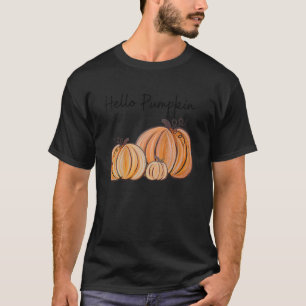 Camiseta Hola Calabaza Fall Gráfica T Shirt Halloween