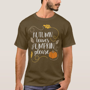 Camiseta Hola Calabaza Otoño Hojas de Otoño y Calabaza Por