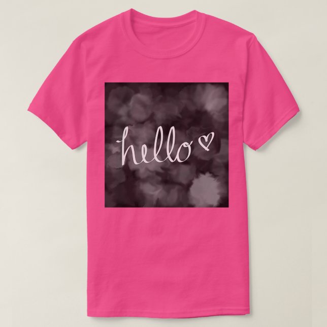 Camiseta Hola caligrafía (Diseño del anverso)