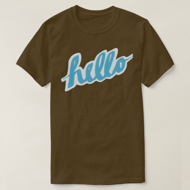 Camiseta Hola caligrafía 3 (Diseño del anverso)