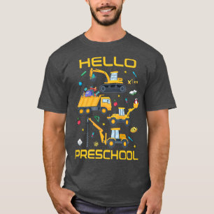 Camiseta Hola Camión De Construcción Preescolar De Vuelta A