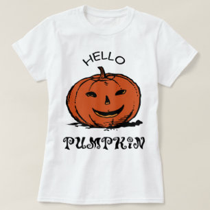 Camiseta Hola Camisas Calabazas, Camisas Calabaza de Mujere