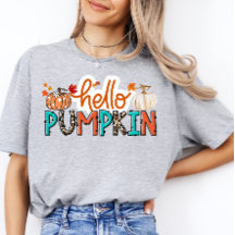 Hola Carretera Calabaza Halloween Otoño Tee Fall V