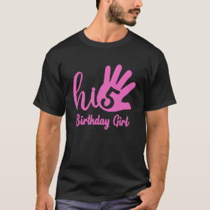 Camiseta Hola Chica de 5 cumpleaños
