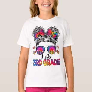 Camiseta Hola, Chica de peluche de tercer grado vuelve a la