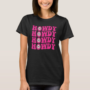 Camiseta Hola Chica Occidental Sureña País Rodeo Rosa Vaca