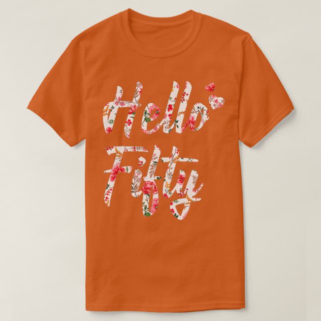 Camiseta Hola Cincuenta Felices 50 Años, 50 Años, 1973 (Diseño del anverso)