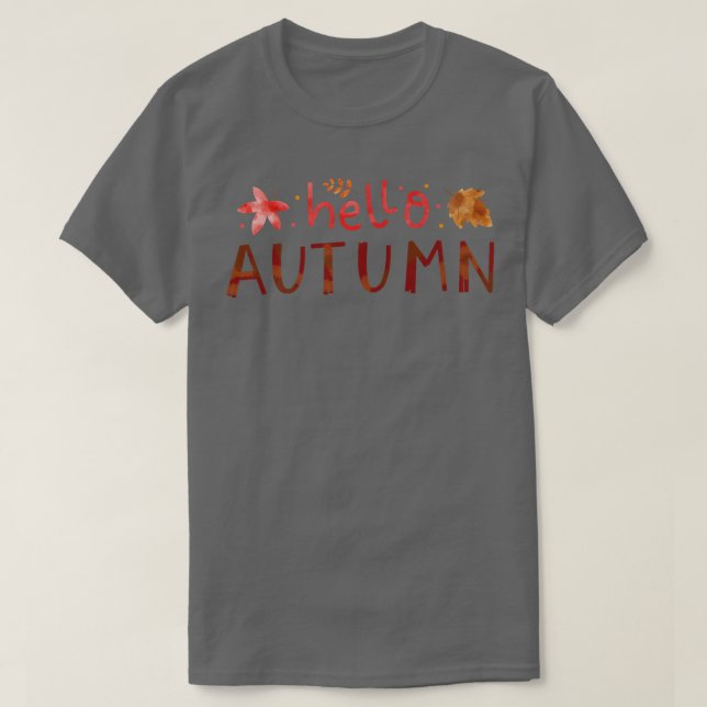 Camiseta Hola cita Inspiradora de mente positiva de otoño (Diseño del anverso)