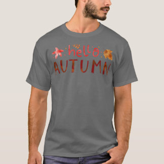 Camiseta Hola cita Inspiradora de mente positiva de otoño