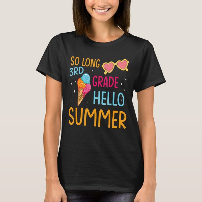Camiseta Hola clase de vacaciones de verano con clase 3 (Anverso)