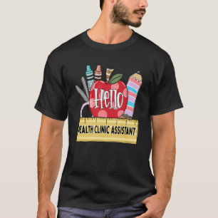 Camiseta Hola Clínica Hello Asistente   Profesor Apple