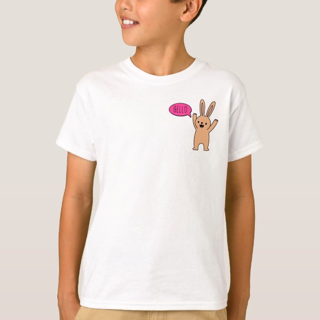 Camiseta Hola Conejito Bonito Conejo (Anverso)