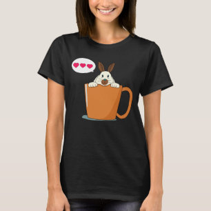 Camiseta Hola conejito de orejas marrones