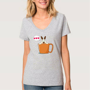 Camiseta Hola conejito de orejas marrones