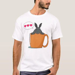 Camiseta Hola conejito gris