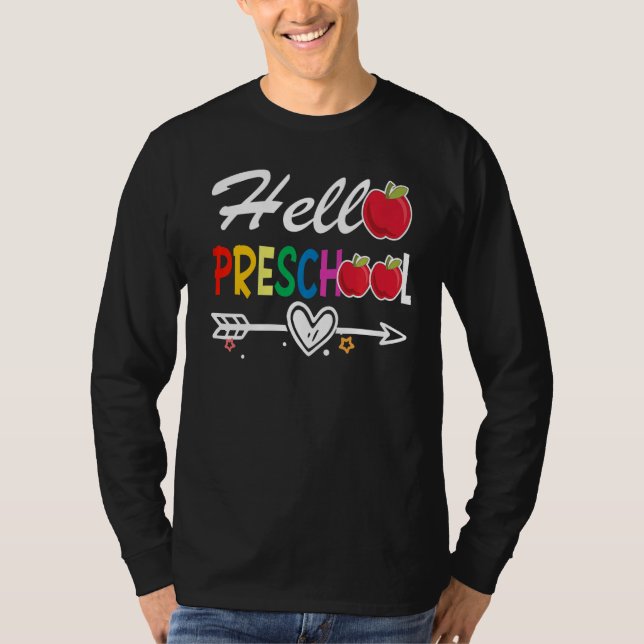 Camiseta Hola Corazón De Preescolar Maestro Estudiante De V (Anverso)