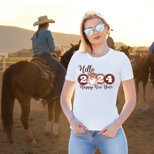 Camiseta Hola Cowboy Feliz Año Nuevo 2024
