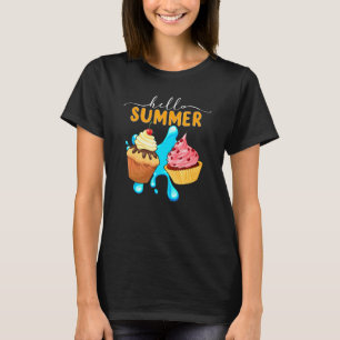 Camiseta Hola Crema De Helado De Verano Cupcake Helado Crem