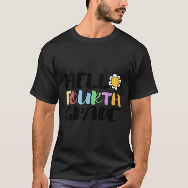 Camiseta Hola, Cuarto Grado De Vuelta A La Escuela (Anverso)