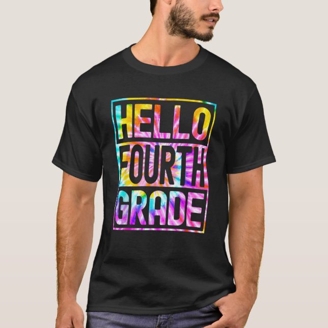 Camiseta Hola cuarto grado de vuelta a la escuela cuarto gr (Anverso)
