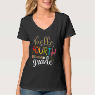 Camiseta Hola cuarto grado Leopard Print 4º grado Profesor