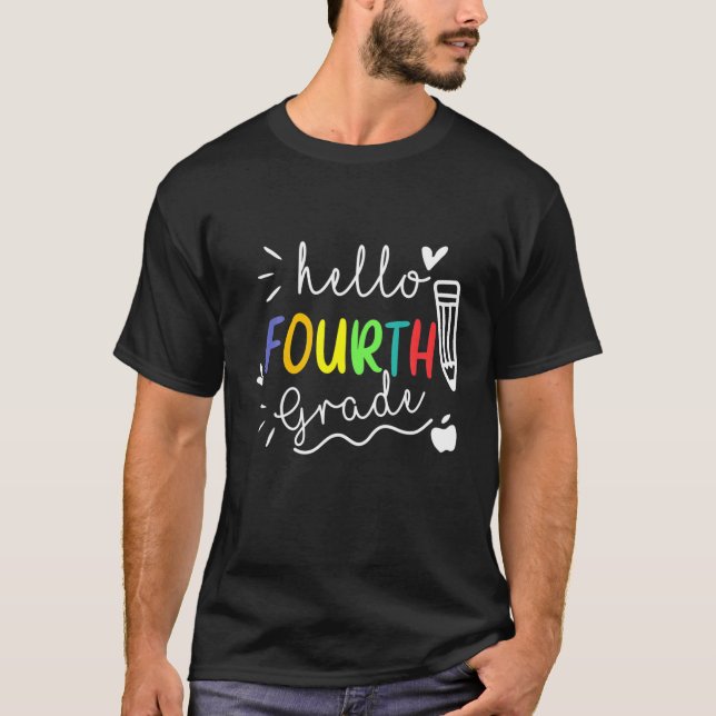 Camiseta Hola, Cuarto Grado Regresando A La Escuela De Ense (Anverso)