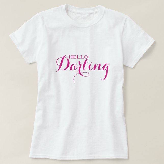 Camiseta Hola Darling (Diseño del anverso)