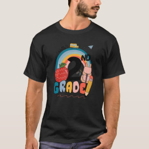 Camiseta Hola de 2º grado Apple Rainbow Vintage Style Back 