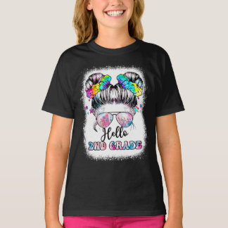 Camiseta Hola, de 2º Grado, Cabello desordenado de vuelta a