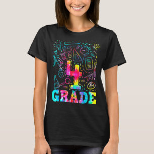Camiseta Hola de 4º grado Cuadrado de 4º grado de tinte de