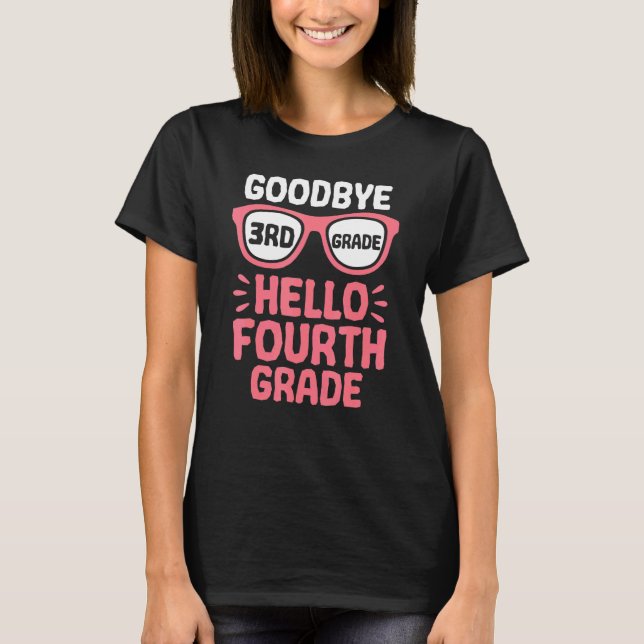 Camiseta Hola de 4º grado, profesor de tercer curso S (Anverso)