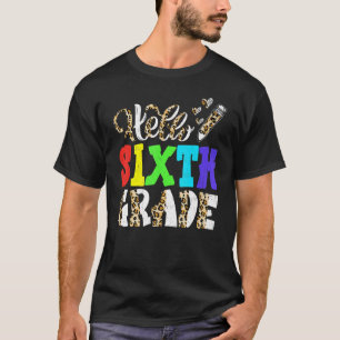 Camiseta Hola de 6º Grado Leopardo Imprimir 6º Grado de vue