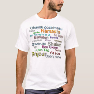 Camiseta Hola de alrededor del mundo - lengua, hola,