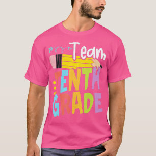 Camiseta Hola De Décimo Grado Feliz Primer Día De La Escuel