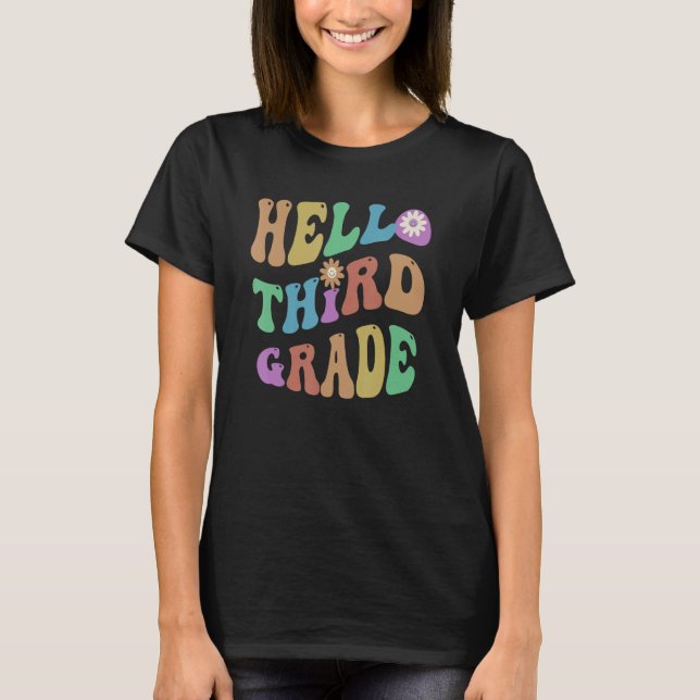 Camiseta Hola De Moda Profesor De Tercer Grado Hola 3Gr Vin (Anverso)